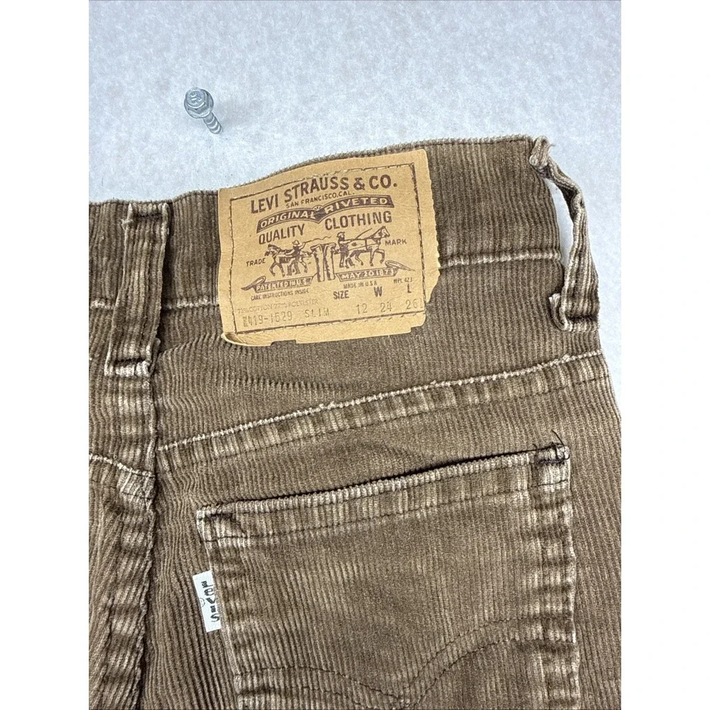 Vintage 70s Levi Strauss Cordoroy Jeans 419-1529 Size 12 24x26